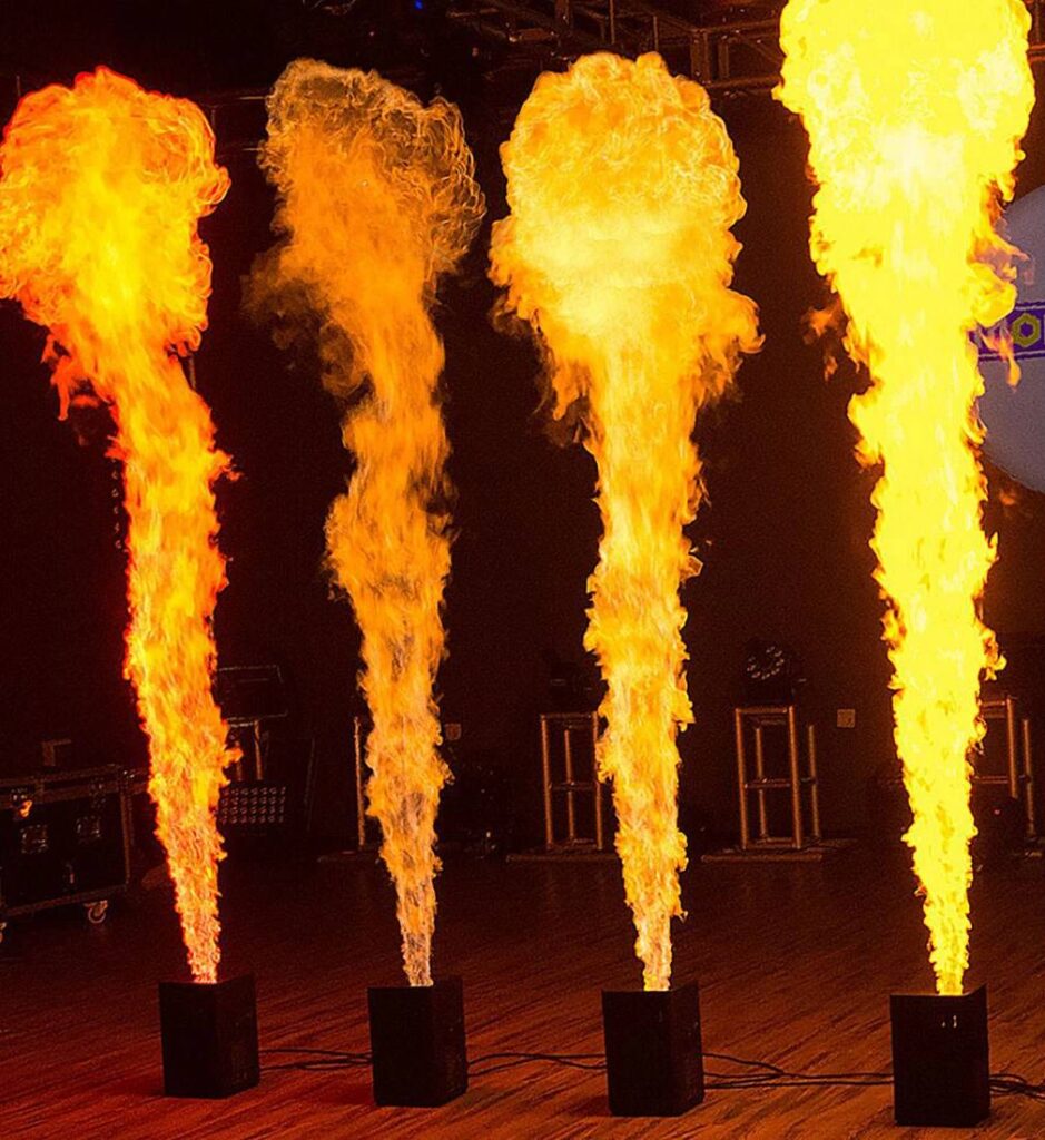 MOKA 2PCS Stage Flame Machine Single Head Flammenprojektor Fire Machine DMX mieten