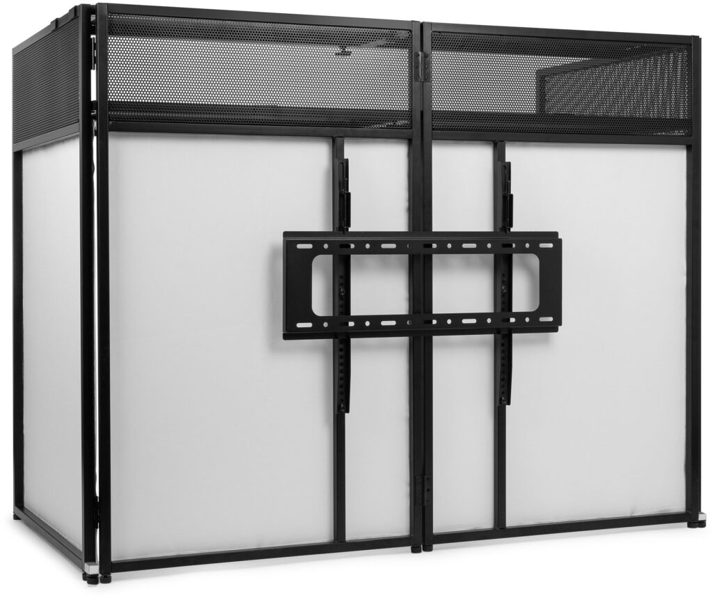 Vonyx DB6 faltbares DJ-Booth System Pro mit TV-Halterung mieten