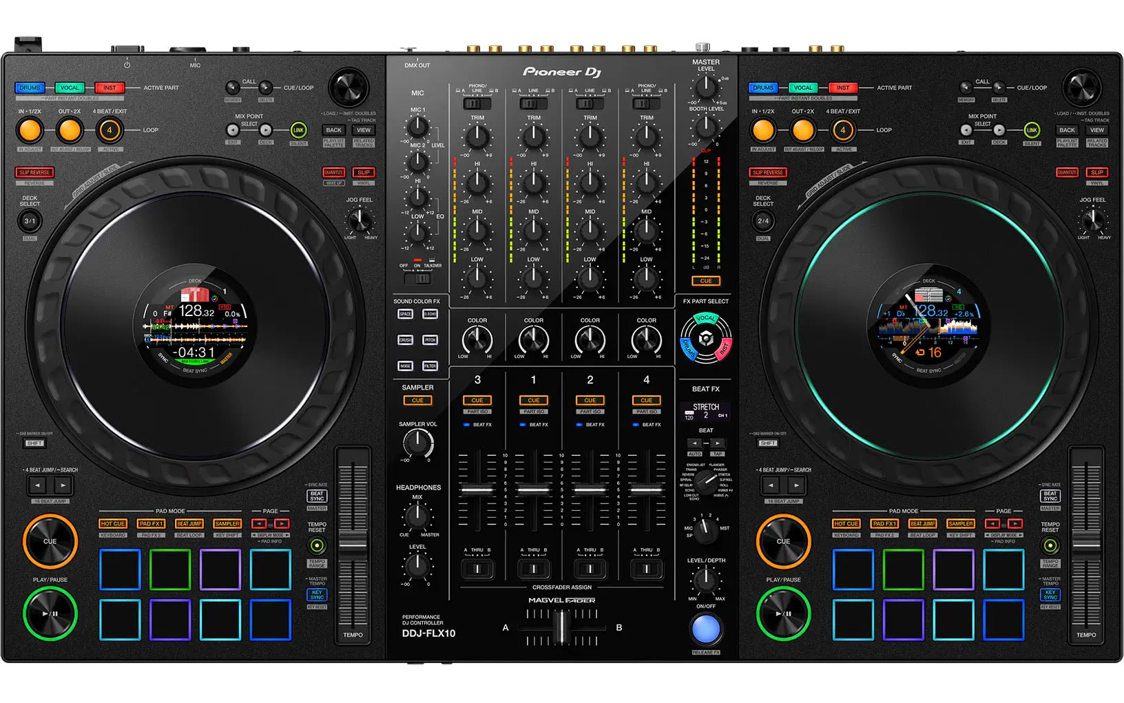pioneer dj ddj flx10 top view